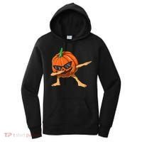 Dabbing Pumpkin With Glasses Halloween Pumpkin Dabbing Dab Gift Women's Hoodie thumb 0