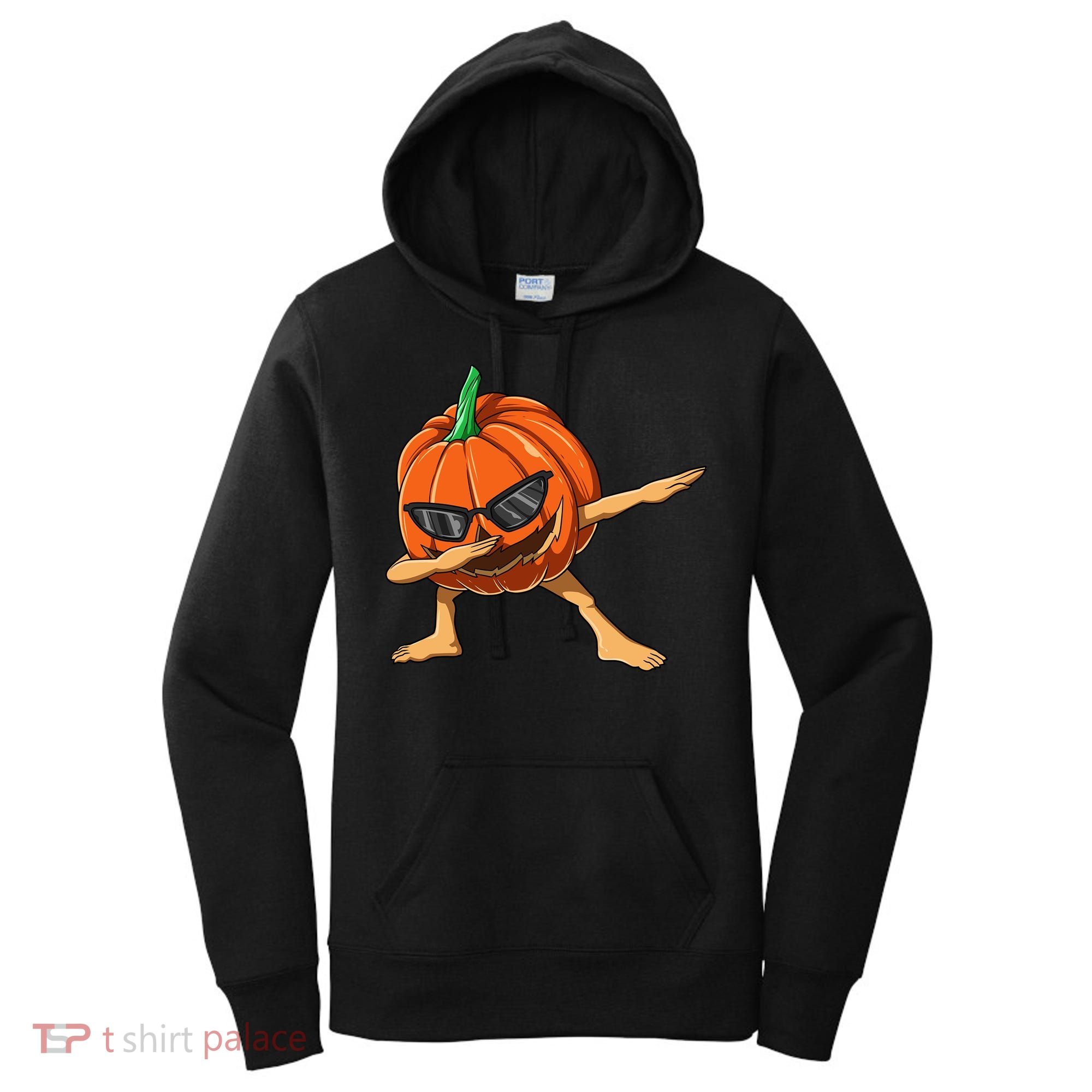 Dabbing Pumpkin With Glasses Halloween Pumpkin Dabbing Dab Gift Women's Hoodie