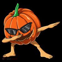 Dabbing Pumpkin With Glasses Halloween Pumpkin Dabbing Dab Gift Women's Hoodie thumb 2