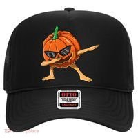 Dabbing Pumpkin With Glasses Halloween Pumpkin Dabbing Dab Gift Hat thumb 0