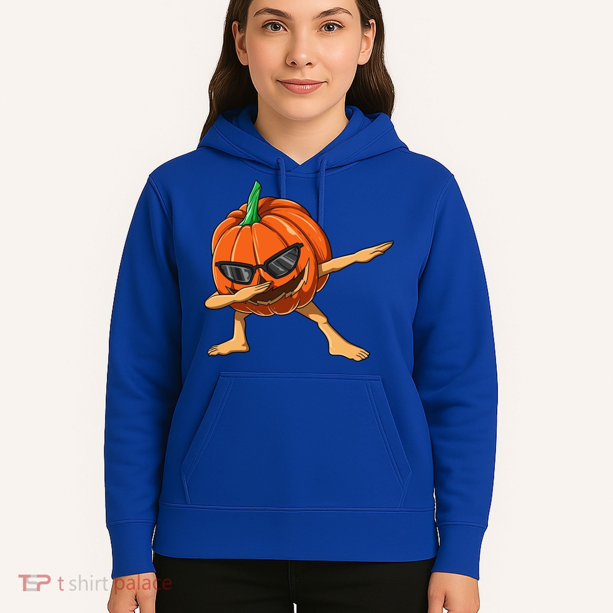 Dabbing Pumpkin With Glasses Halloween Pumpkin Dabbing Dab Gift Hoodie