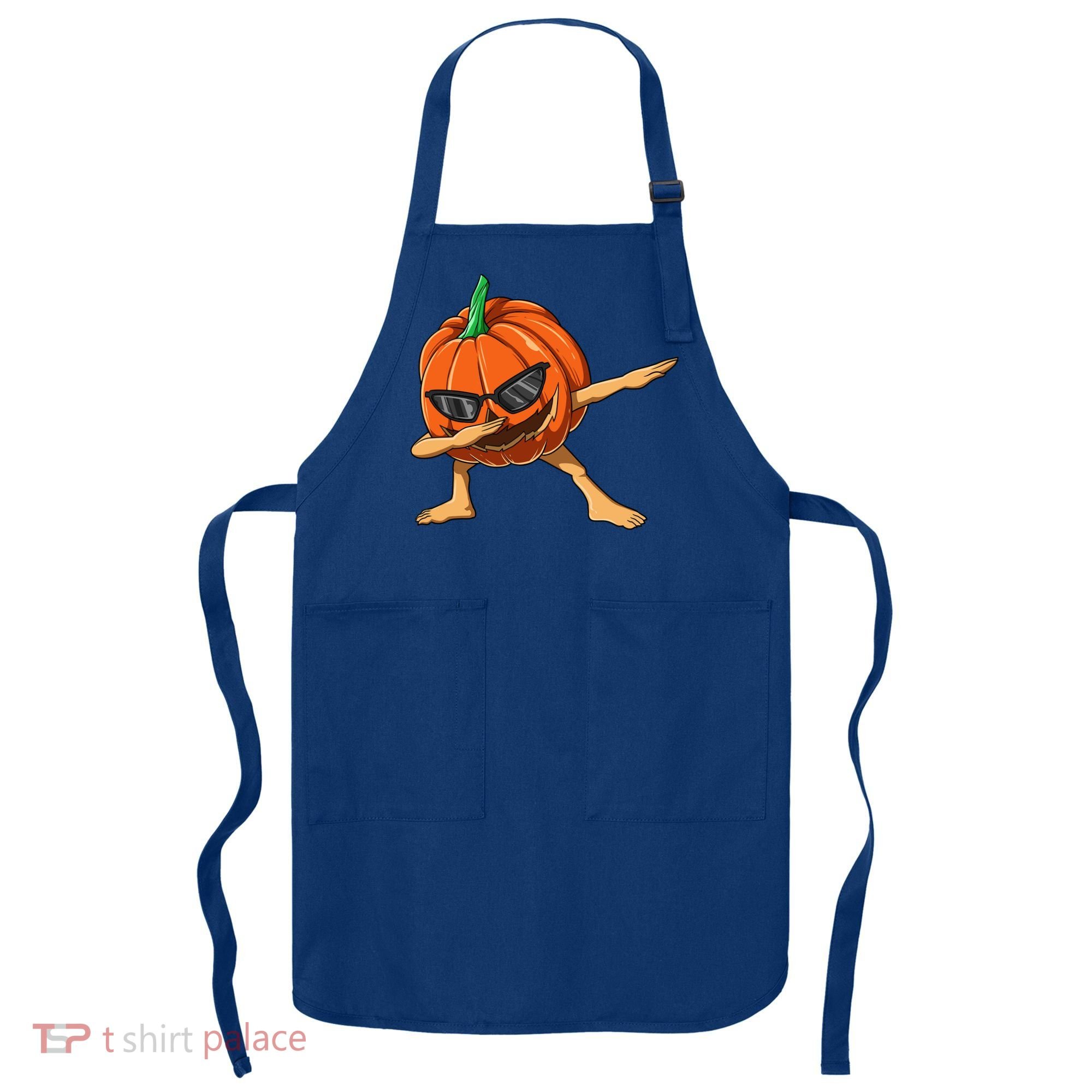Dabbing Pumpkin With Glasses Halloween Pumpkin Dabbing Dab Gift Apron