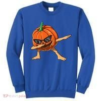 Dabbing Pumpkin With Glasses Halloween Pumpkin Dabbing Dab Gift Sweatshirt thumb 0