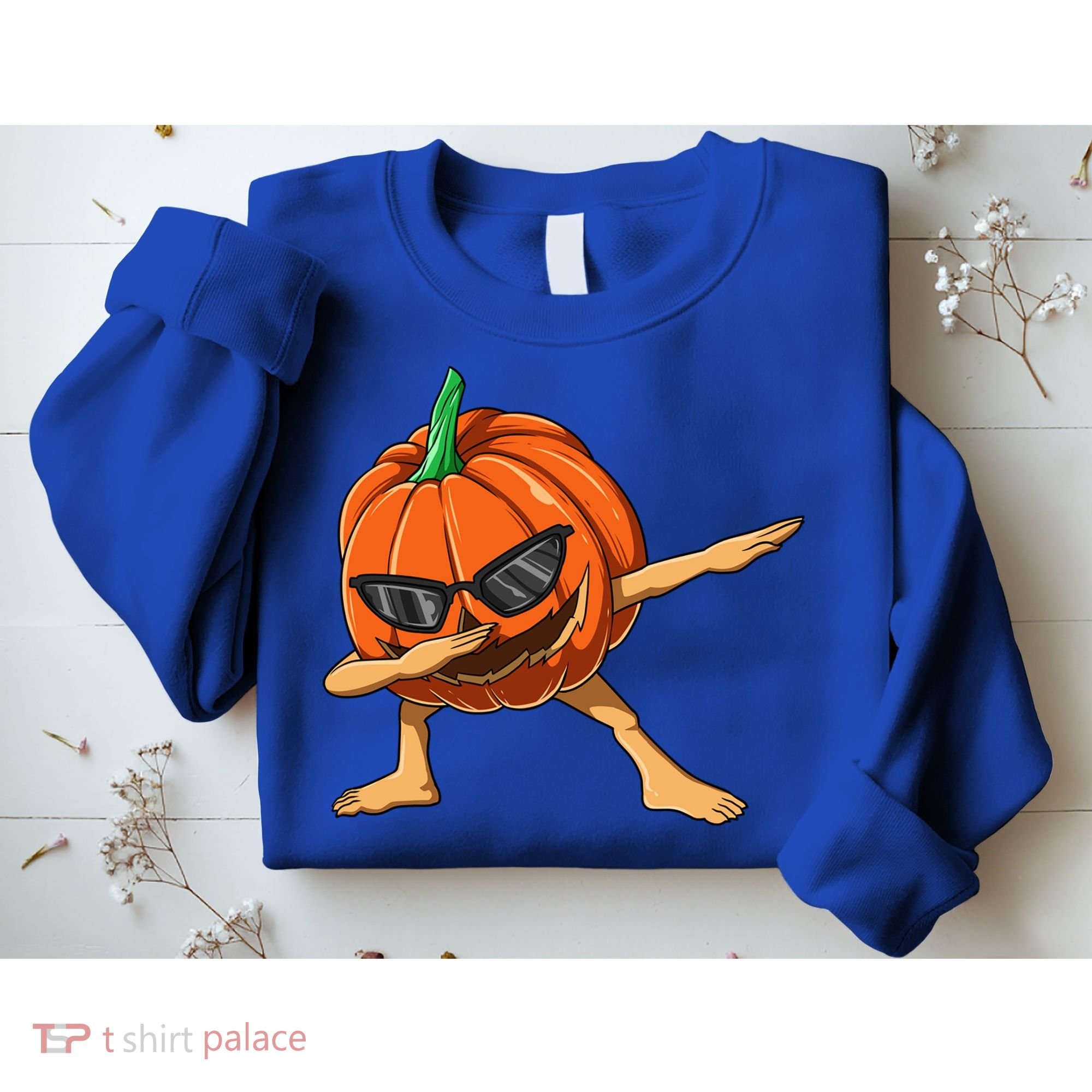 Dabbing Pumpkin With Glasses Halloween Pumpkin Dabbing Dab Gift Sweatshirt