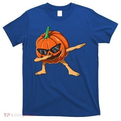 Dabbing Pumpkin With Glasses Halloween Pumpkin Dabbing Dab Gift T-Shirt