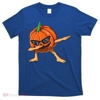 Dabbing Pumpkin With Glasses Halloween Pumpkin Dabbing Dab Gift T-Shirt thumb 0