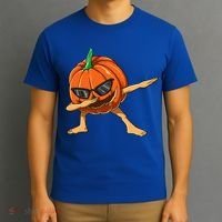 Dabbing Pumpkin With Glasses Halloween Pumpkin Dabbing Dab Gift T-Shirt thumb 3