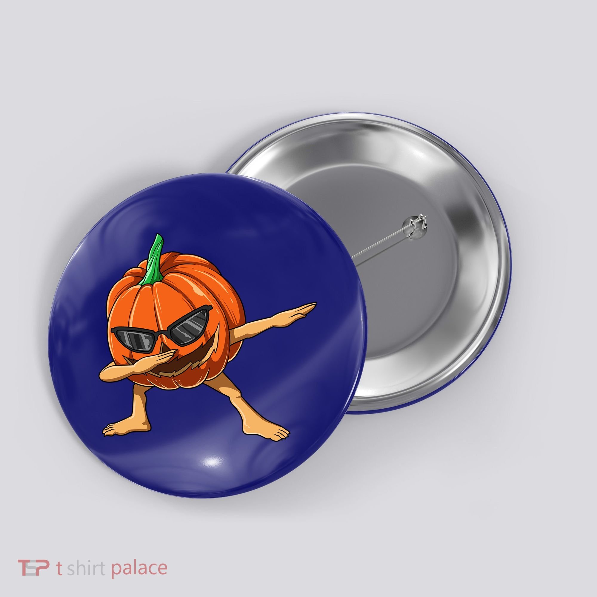 Dabbing Pumpkin With Glasses Halloween Pumpkin Dabbing Dab Gift Button