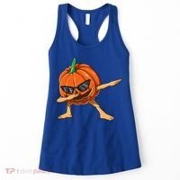 Dabbing Pumpkin With Glasses Halloween Pumpkin Dabbing Dab Gift Women's Tank Top thumb 0
