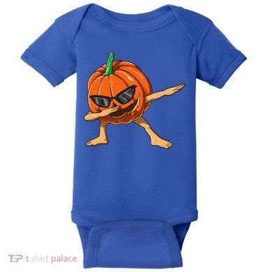 Dabbing Pumpkin With Glasses Halloween Pumpkin Dabbing Dab Gift Baby Bodysuit