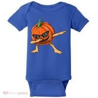 Dabbing Pumpkin With Glasses Halloween Pumpkin Dabbing Dab Gift Baby Bodysuit thumb 0