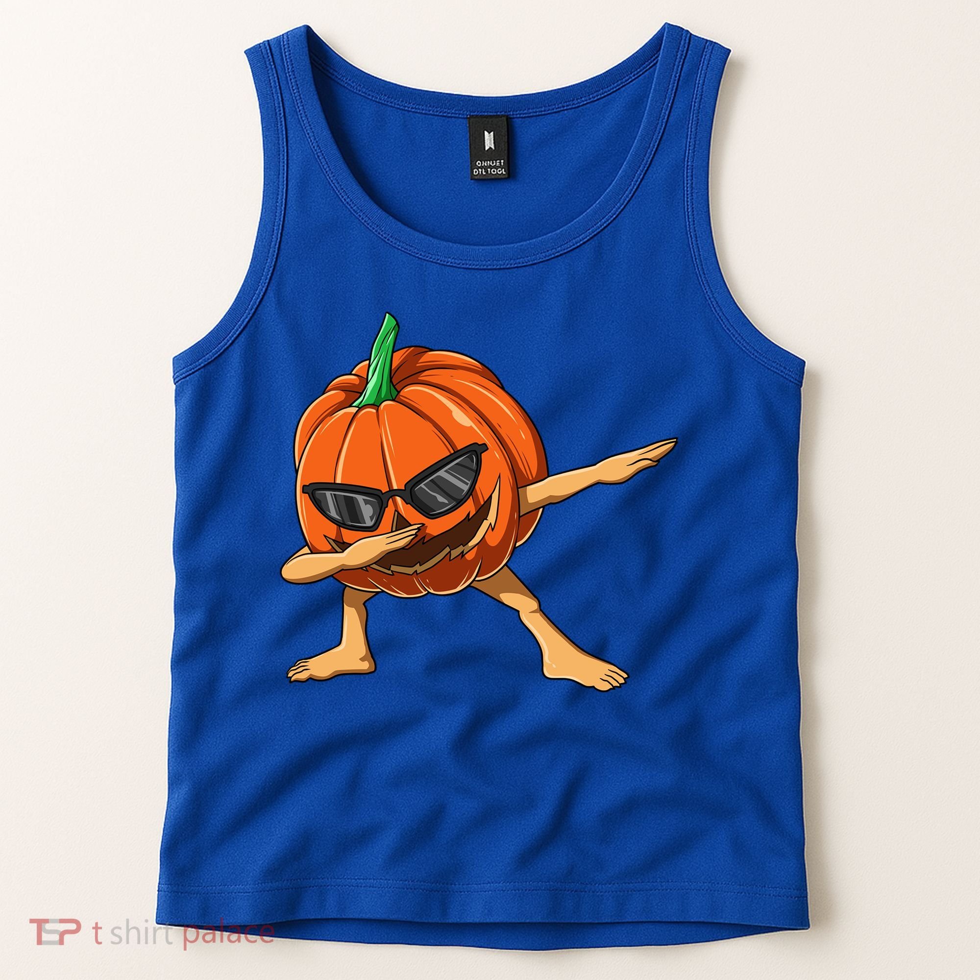Dabbing Pumpkin With Glasses Halloween Pumpkin Dabbing Dab Gift Tank Top