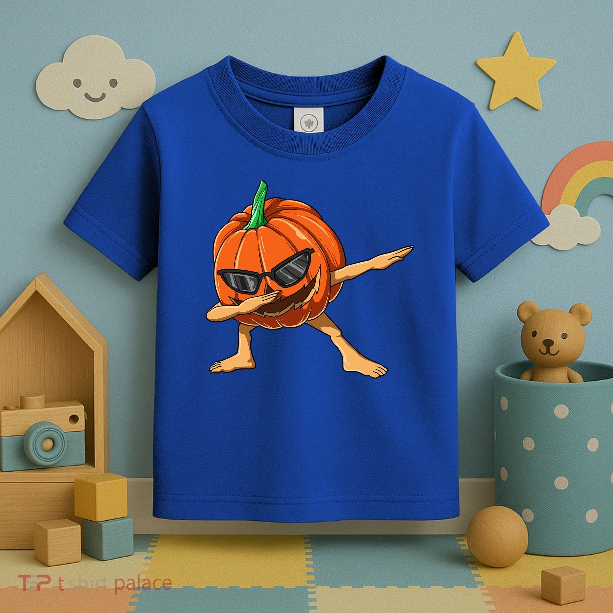 Dabbing Pumpkin With Glasses Halloween Pumpkin Dabbing Dab Gift Toddler T-Shirt