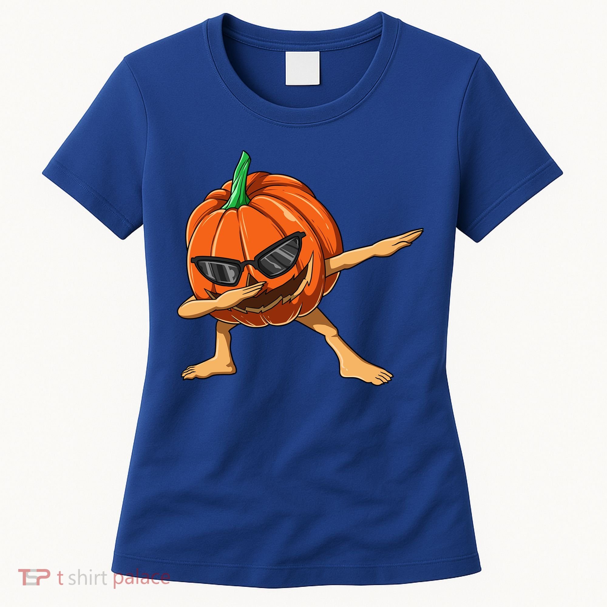 Dabbing Pumpkin With Glasses Halloween Pumpkin Dabbing Dab Gift Women's T-Shirt