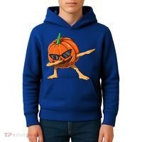Dabbing Pumpkin With Glasses Halloween Pumpkin Dabbing Dab Gift Kids Hoodie thumb 4