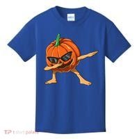 Dabbing Pumpkin With Glasses Halloween Pumpkin Dabbing Dab Gift Kids T-Shirt thumb 0
