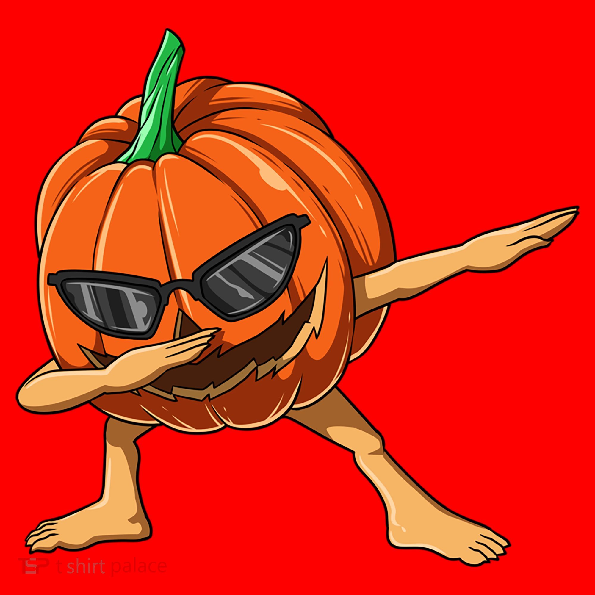 Dabbing Pumpkin With Glasses Halloween Pumpkin Dabbing Dab Gift Santa Hat