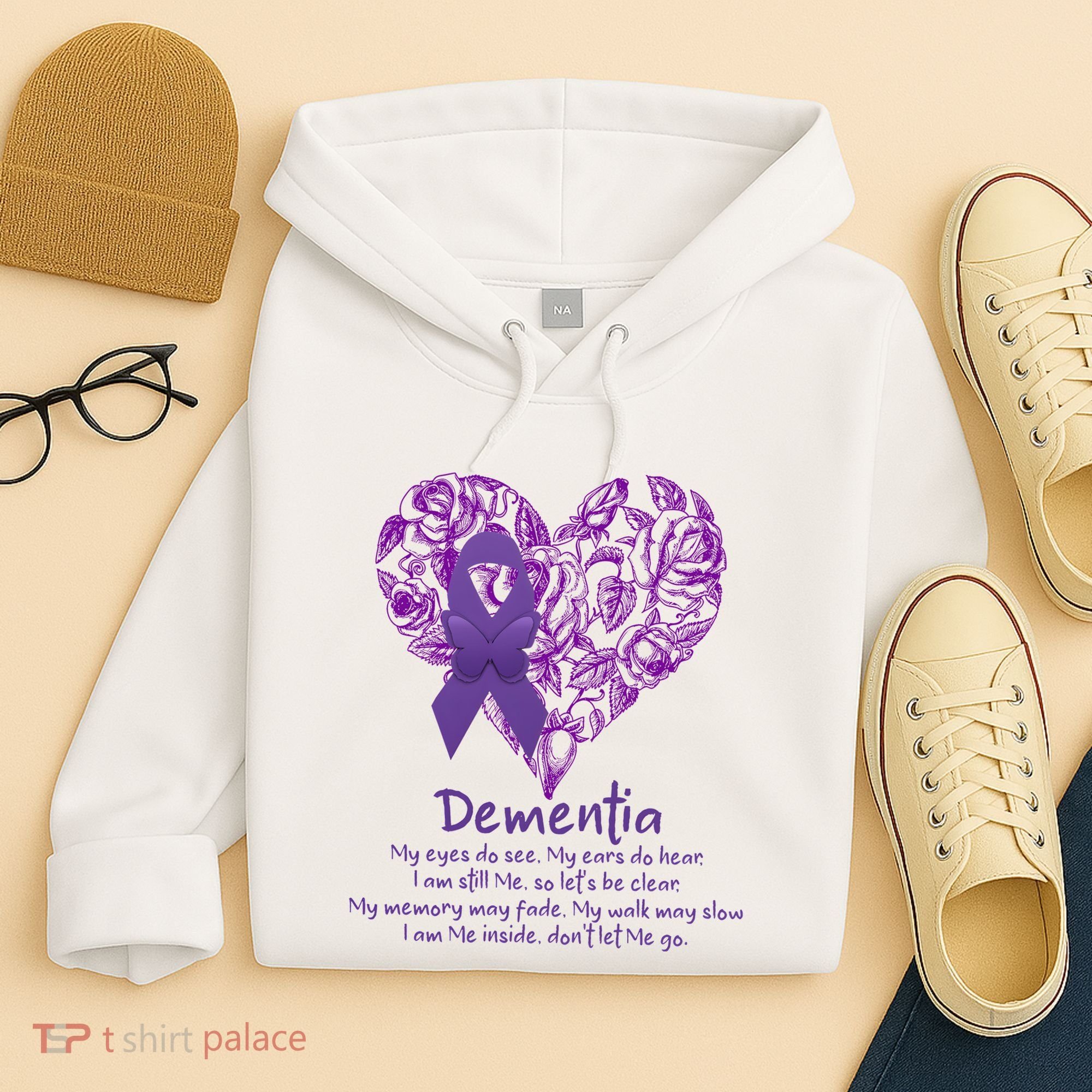 Dementia Quote AlzheimerS Support Hoodie