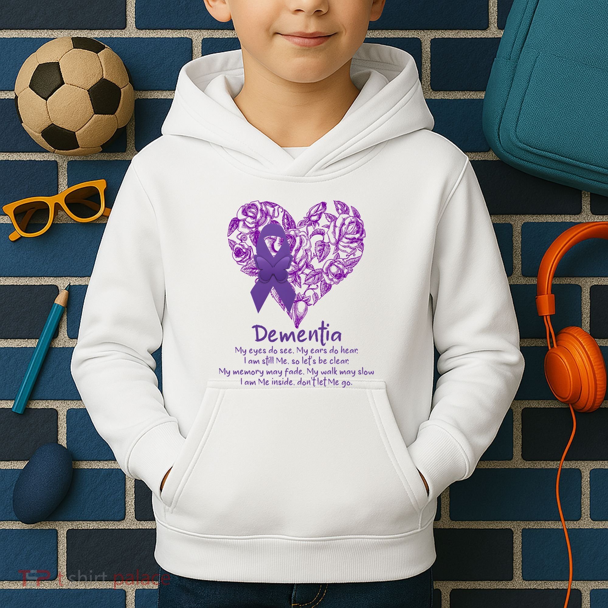 Dementia Quote AlzheimerS Support Kids Hoodie