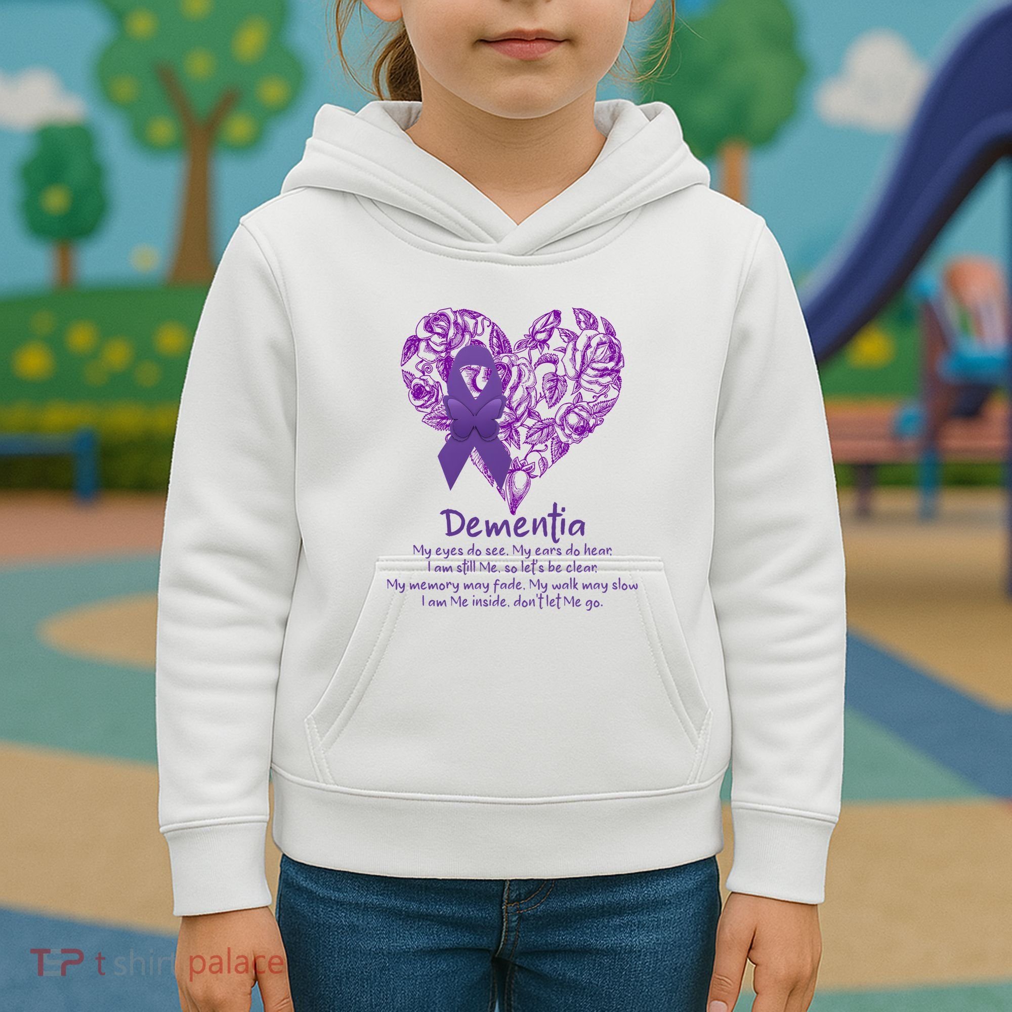 Dementia Quote AlzheimerS Support Kids Hoodie