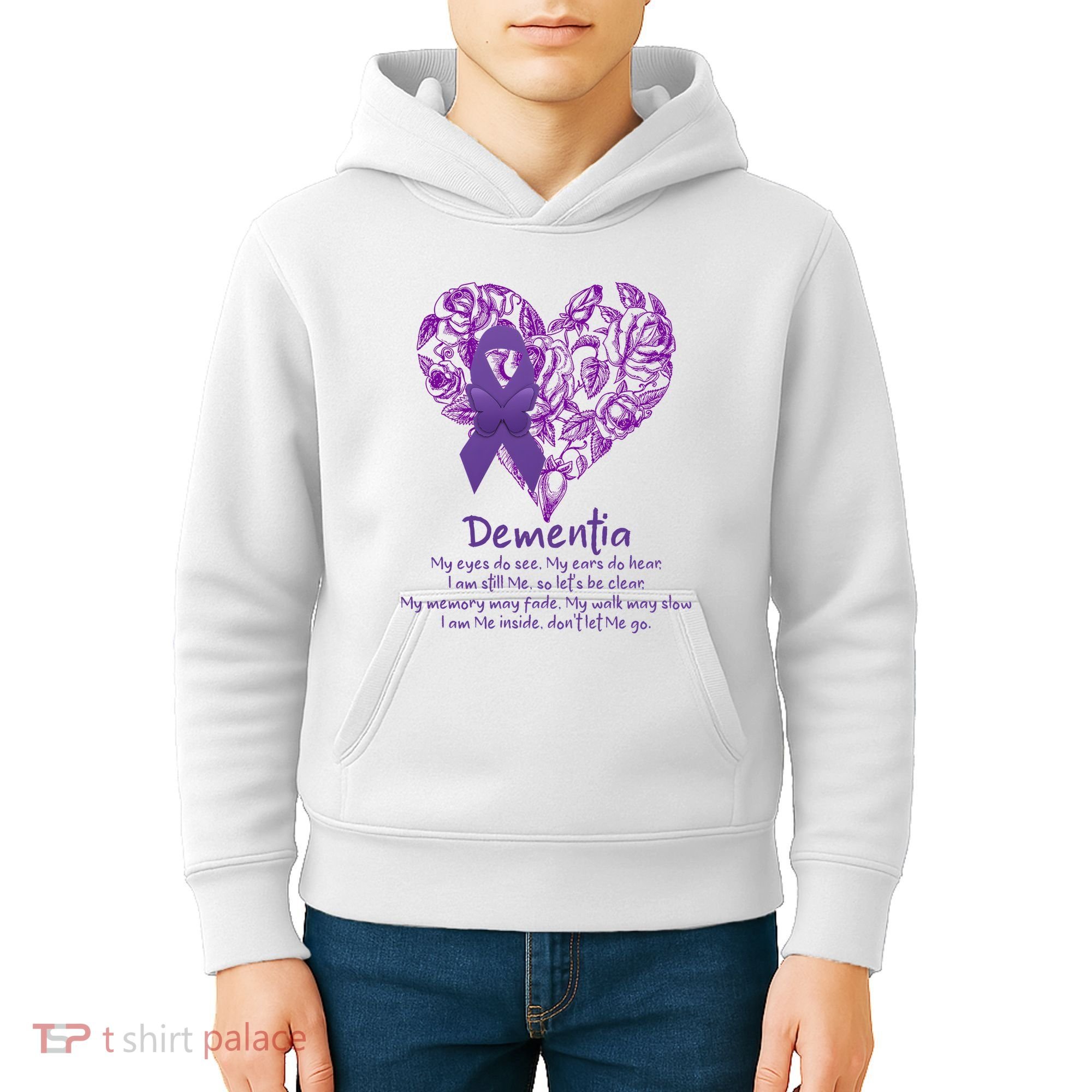 Dementia Quote AlzheimerS Support Kids Hoodie