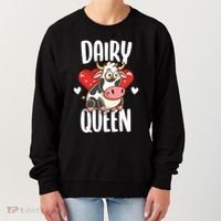 Dairy Queen Cow Farmer Gift Women's Sweatshirt thumb 0