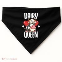 Dairy Queen Cow Farmer Gift USA-Made Doggie Bandana thumb 0