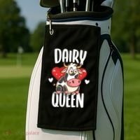 Dairy Queen Cow Farmer Gift Golf Towel thumb 2