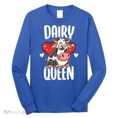 Dairy Queen Cow Farmer Gift Long Sleeve Shirt
