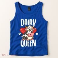 Dairy Queen Cow Farmer Gift Tank Top thumb 2