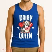 Dairy Queen Cow Farmer Gift Tank Top thumb 3