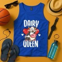 Dairy Queen Cow Farmer Gift Tank Top thumb 4
