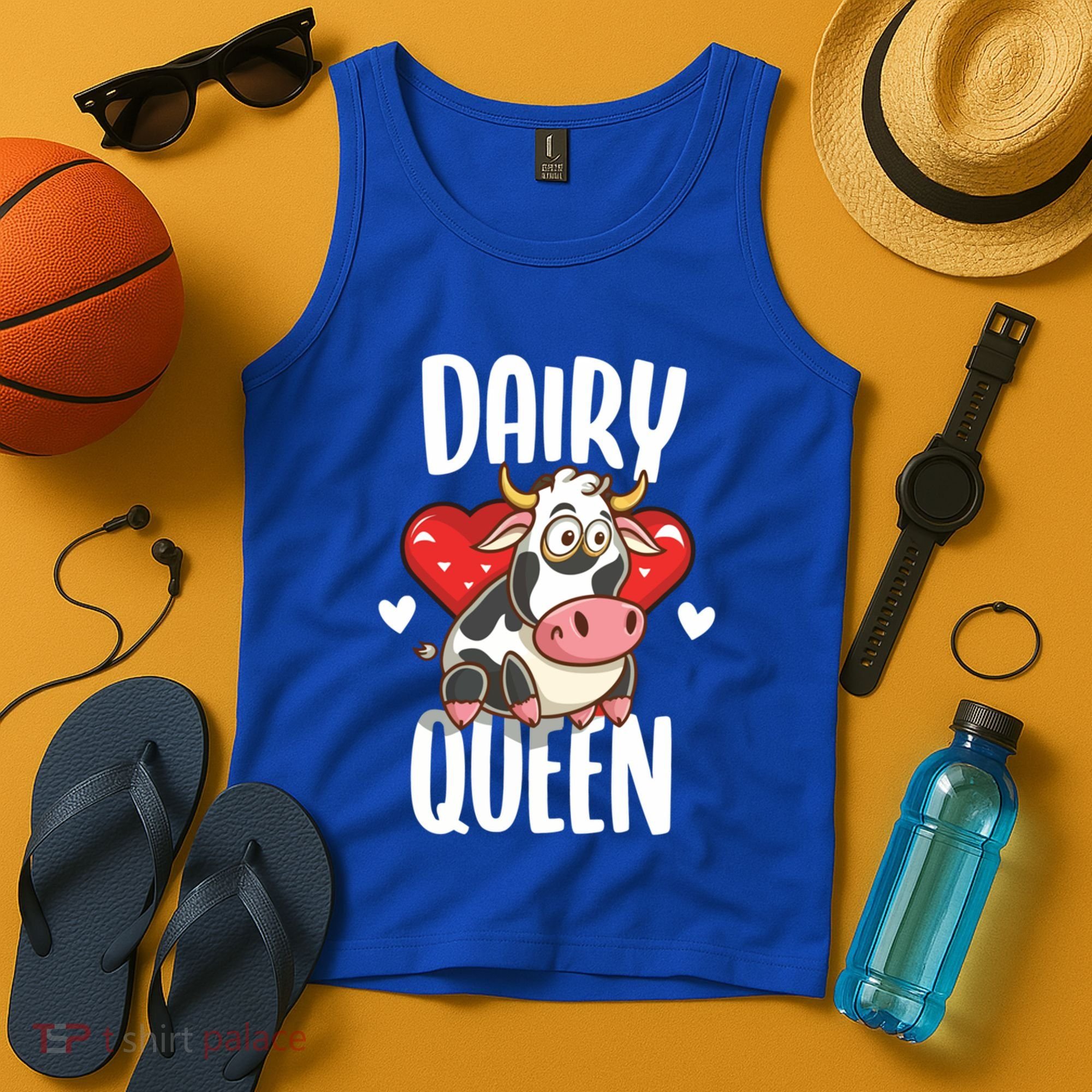 Dairy Queen Cow Farmer Gift Tank Top