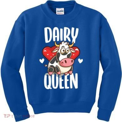 Dairy Queen Cow Farmer Gift Kids Sweatshirt