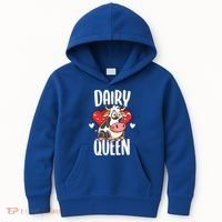 Dairy Queen Cow Farmer Gift Kids Hoodie thumb 0