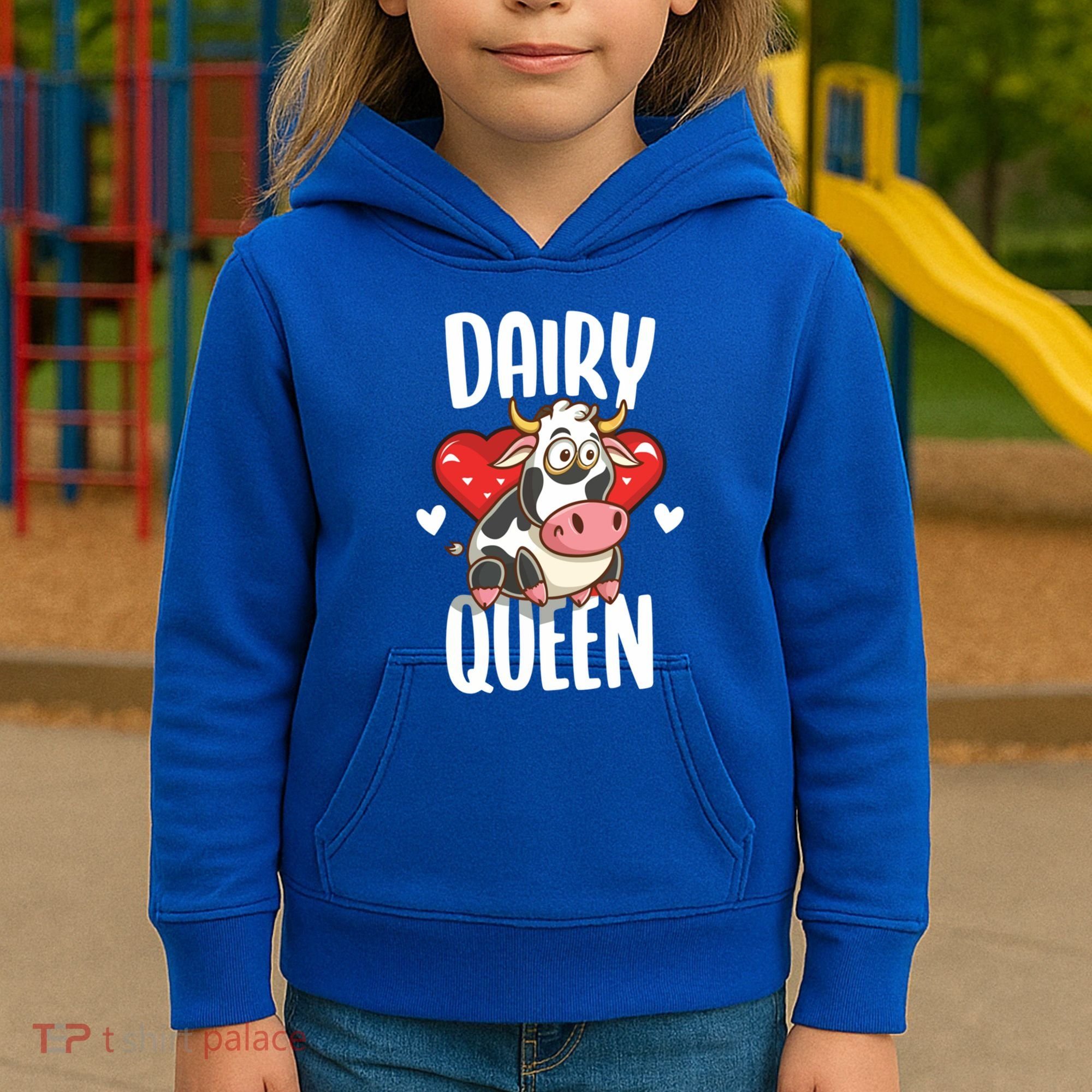 Dairy Queen Cow Farmer Gift Kids Hoodie