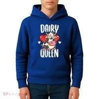 Dairy Queen Cow Farmer Gift Kids Hoodie thumb 4
