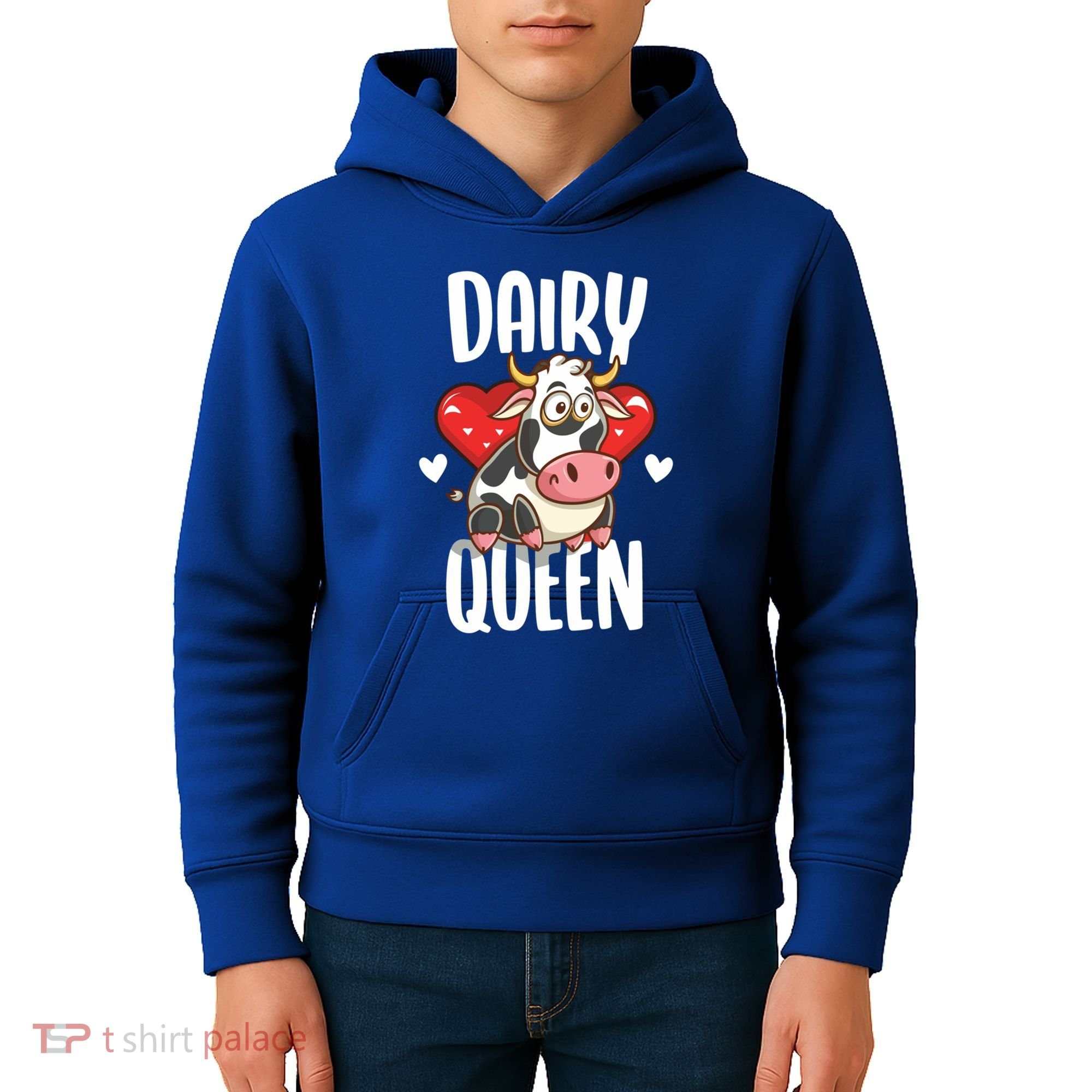 Dairy Queen Cow Farmer Gift Kids Hoodie
