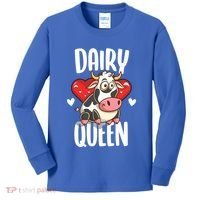 Dairy Queen Cow Farmer Gift Kids Long Sleeve Shirt thumb 0