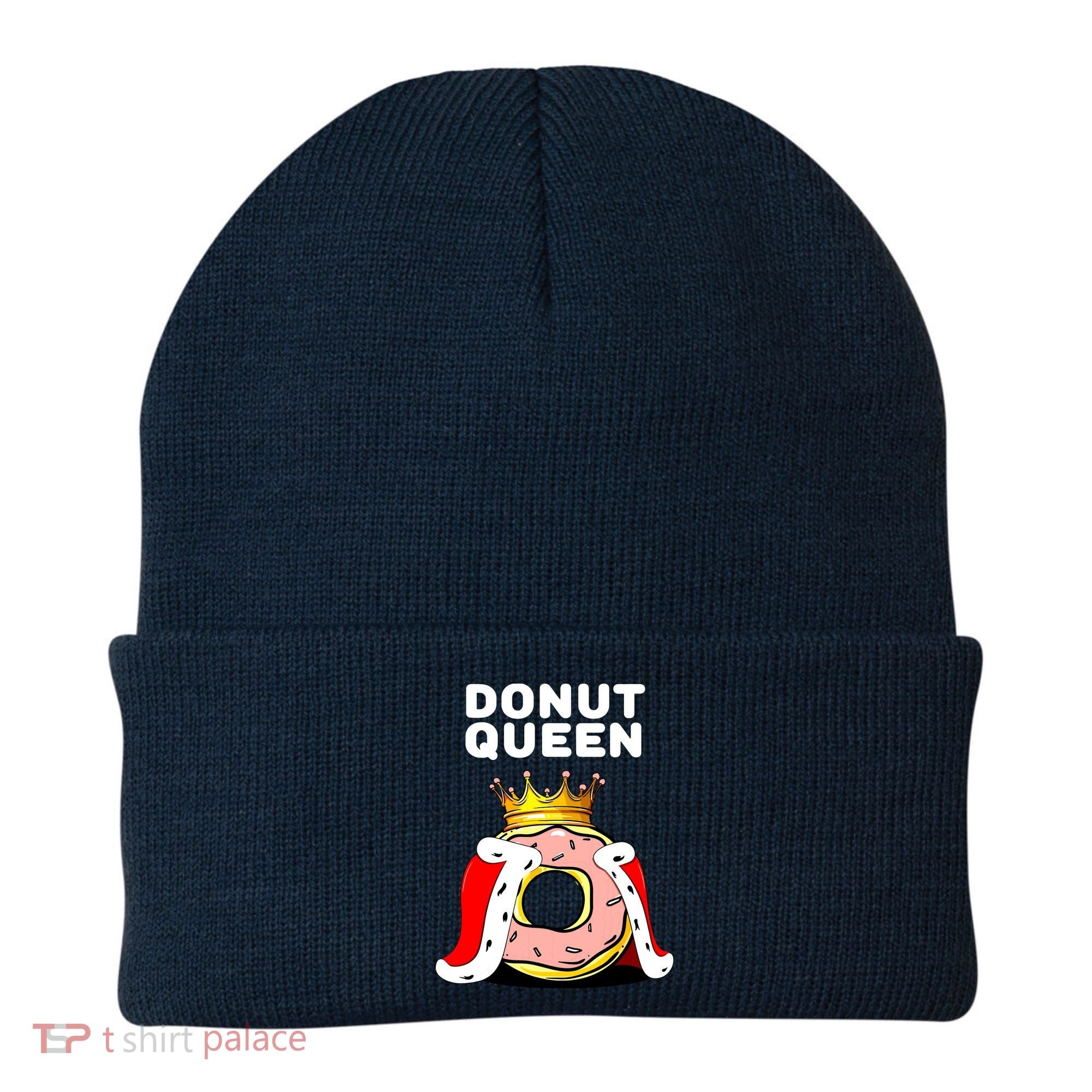 Donut Queen Doughnuts Funny Donut Lover Cute Donut Beanie