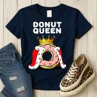 Donut Queen Doughnuts Funny Donut Lover Cute Donut Women's T-Shirt thumb 3