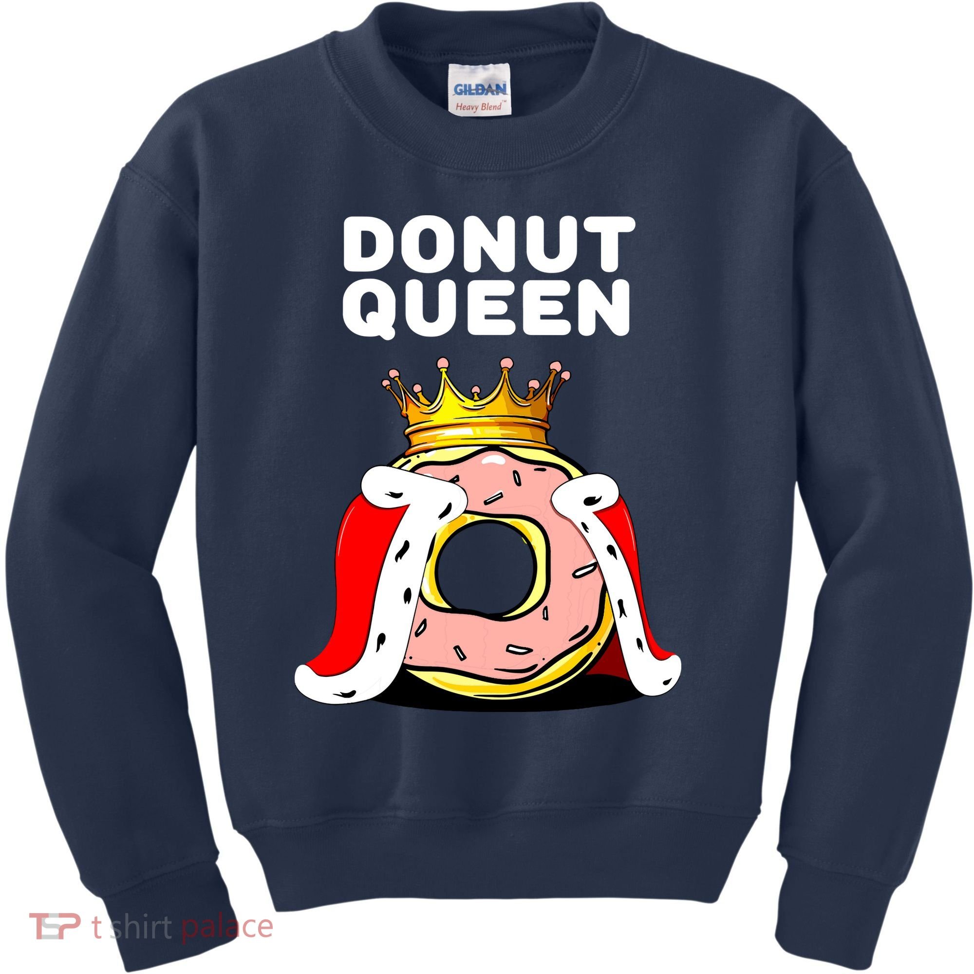 Donut Queen Doughnuts Funny Donut Lover Cute Donut Kids Sweatshirt