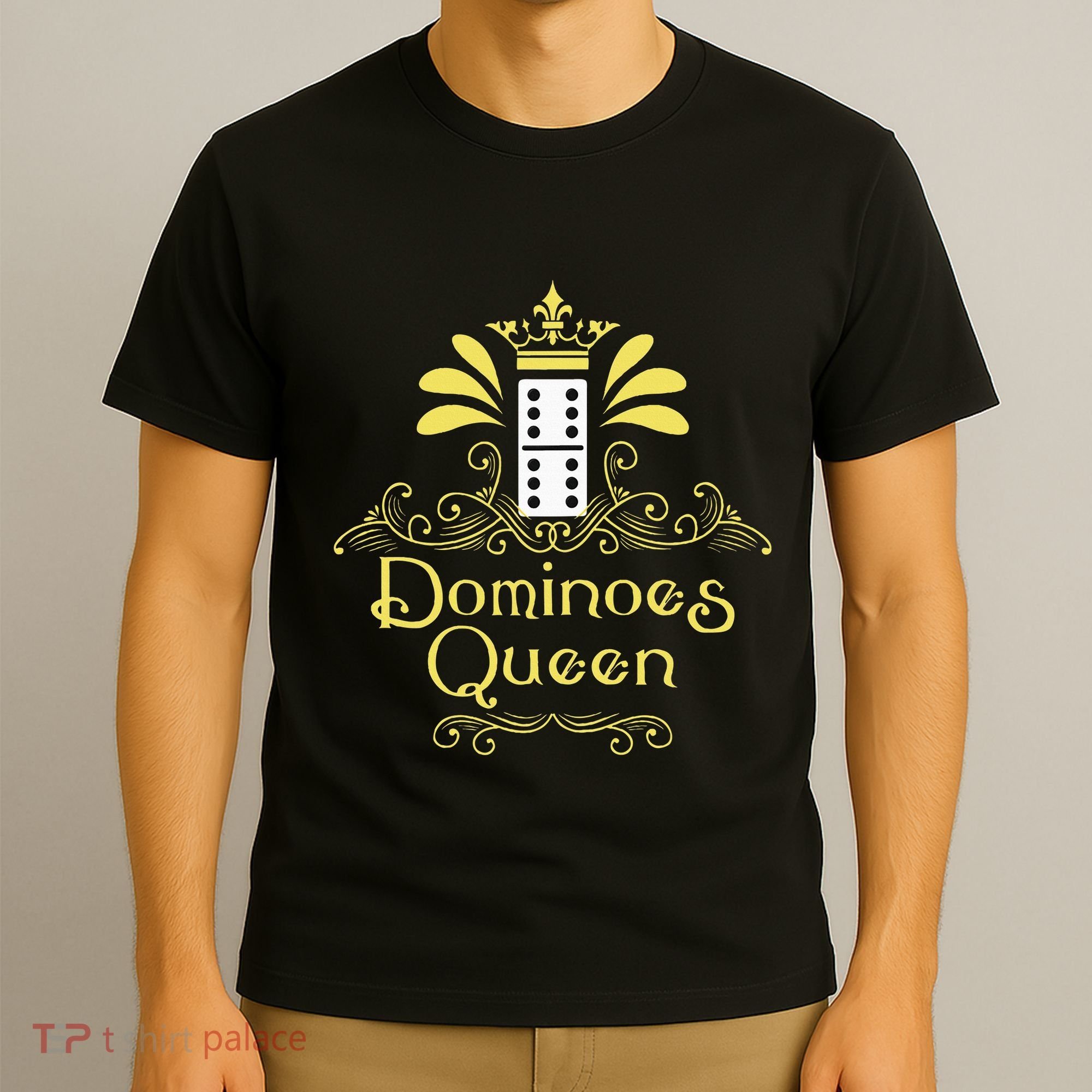 Dominoes Queen Domino Player Dominoes Lover Tile Game T-Shirt