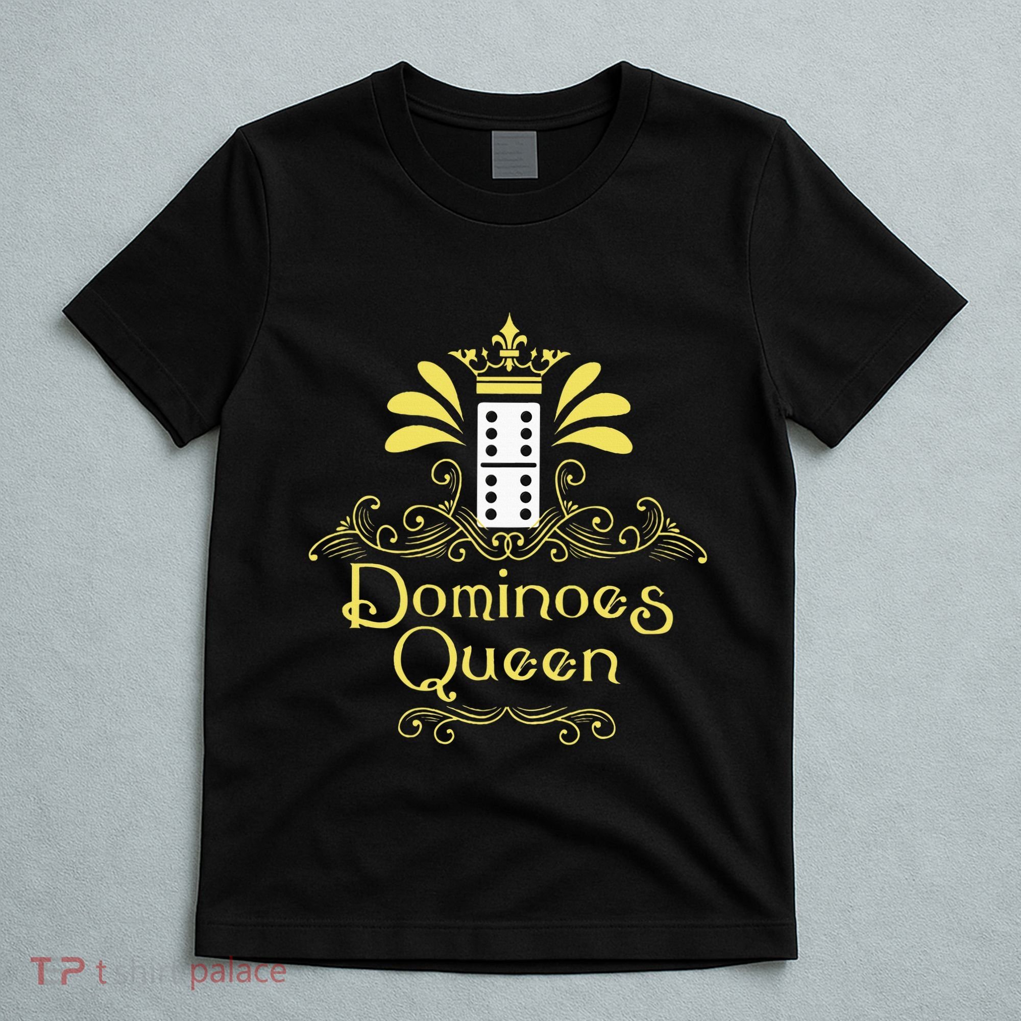 Dominoes Queen Domino Player Dominoes Lover Tile Game T-Shirt