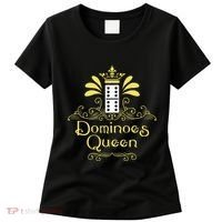 Dominoes Queen Domino Player Dominoes Lover Tile Game Women's T-Shirt thumb 0