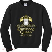 Dominoes Queen Domino Player Dominoes Lover Tile Game Kids Sweatshirt thumb 0