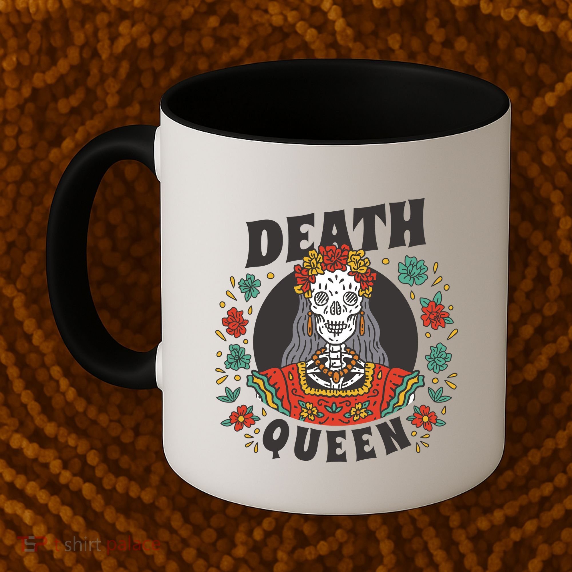 Death Queen Floral Coffee Mug