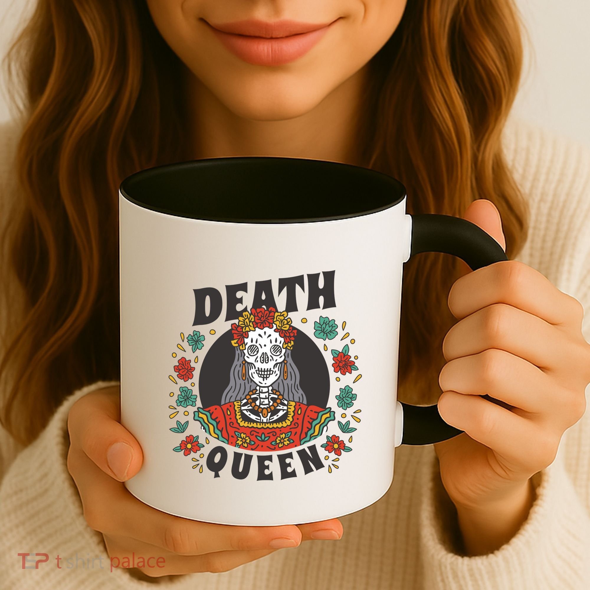 Death Queen Floral Coffee Mug