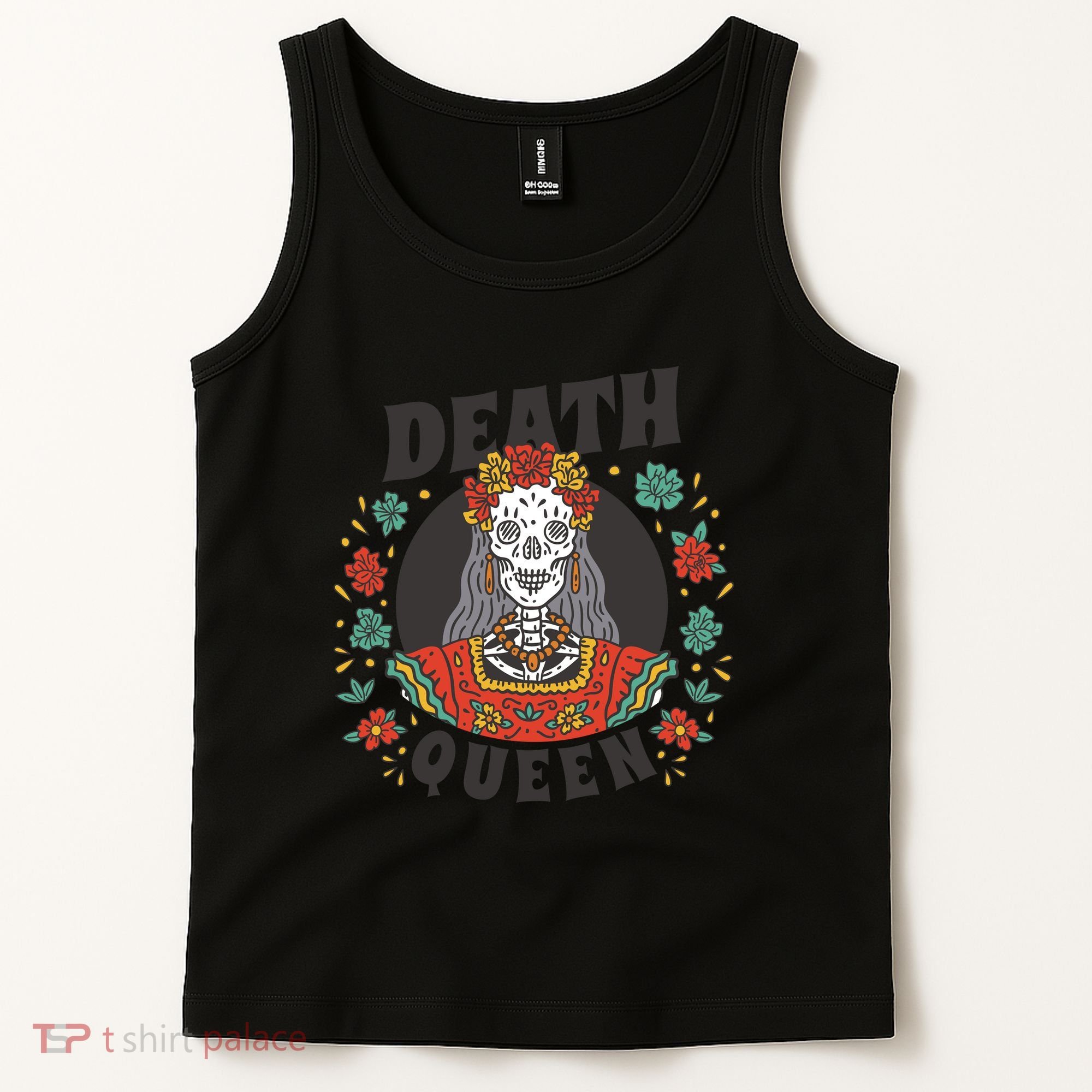 Death Queen Floral Tank Top