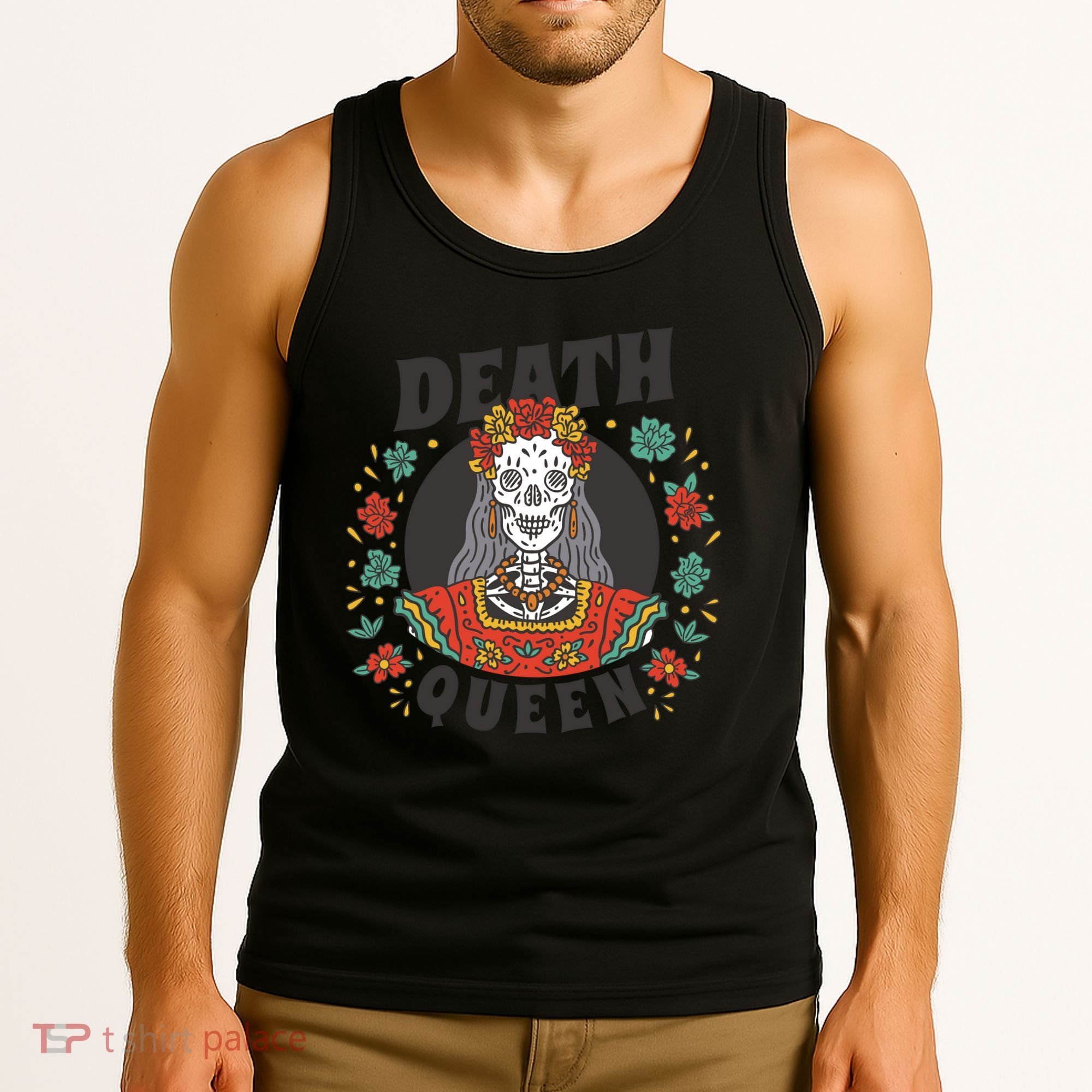Death Queen Floral Tank Top
